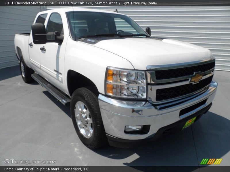 Summit White / Light Titanium/Ebony 2011 Chevrolet Silverado 3500HD LT Crew Cab 4x4