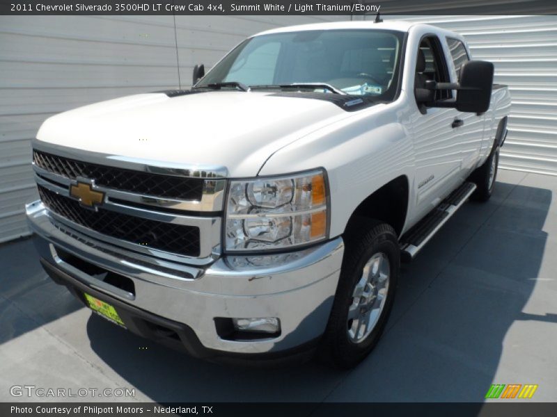 Summit White / Light Titanium/Ebony 2011 Chevrolet Silverado 3500HD LT Crew Cab 4x4
