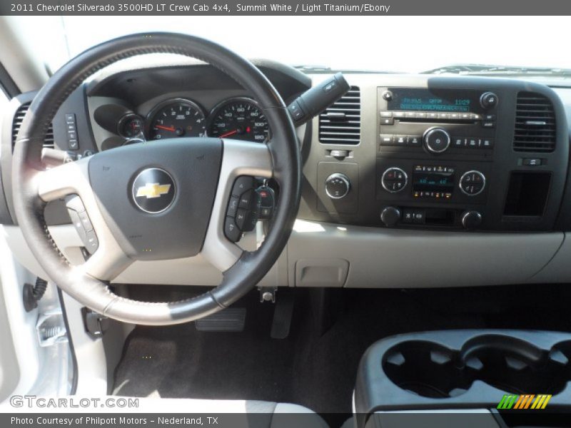 Summit White / Light Titanium/Ebony 2011 Chevrolet Silverado 3500HD LT Crew Cab 4x4