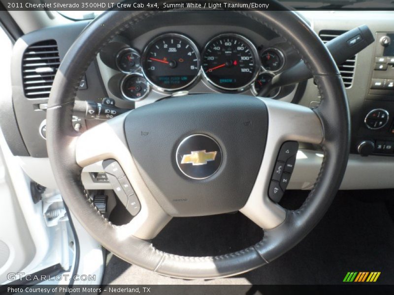 Summit White / Light Titanium/Ebony 2011 Chevrolet Silverado 3500HD LT Crew Cab 4x4