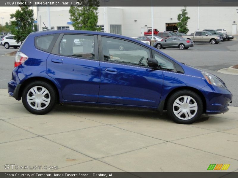Blue Sensation Pearl / Gray 2009 Honda Fit