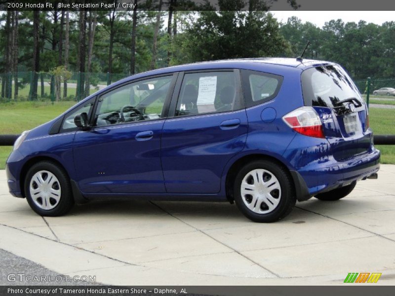 Blue Sensation Pearl / Gray 2009 Honda Fit