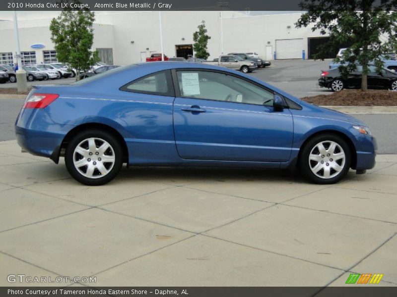 Atomic Blue Metallic / Gray 2010 Honda Civic LX Coupe