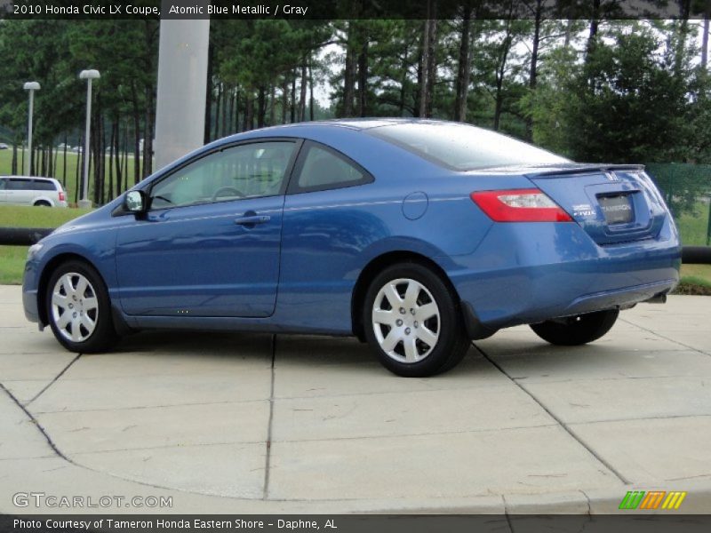 Atomic Blue Metallic / Gray 2010 Honda Civic LX Coupe