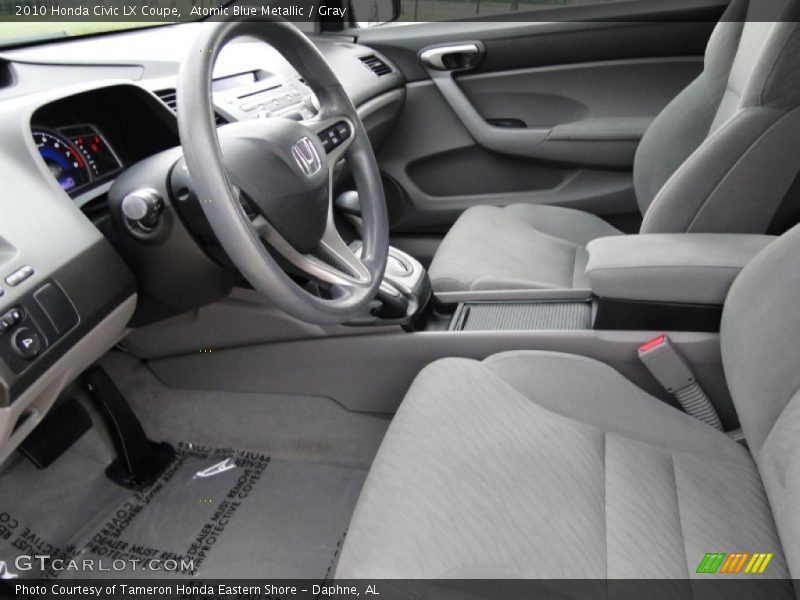 Atomic Blue Metallic / Gray 2010 Honda Civic LX Coupe