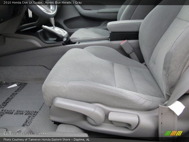 Atomic Blue Metallic / Gray 2010 Honda Civic LX Coupe