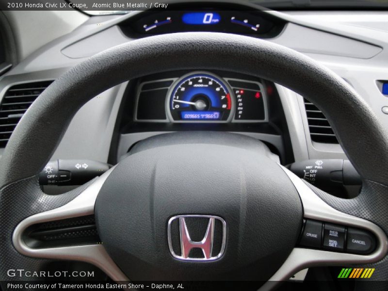 Atomic Blue Metallic / Gray 2010 Honda Civic LX Coupe