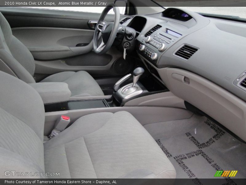 Atomic Blue Metallic / Gray 2010 Honda Civic LX Coupe