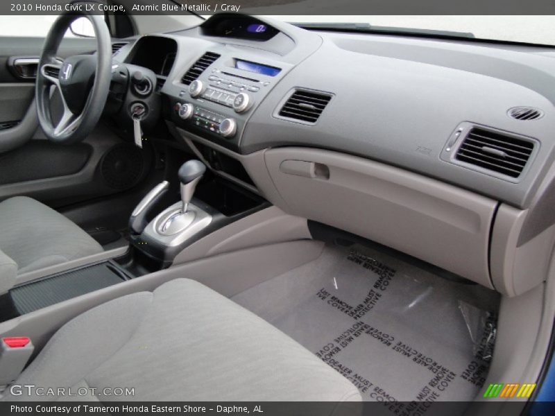 Atomic Blue Metallic / Gray 2010 Honda Civic LX Coupe