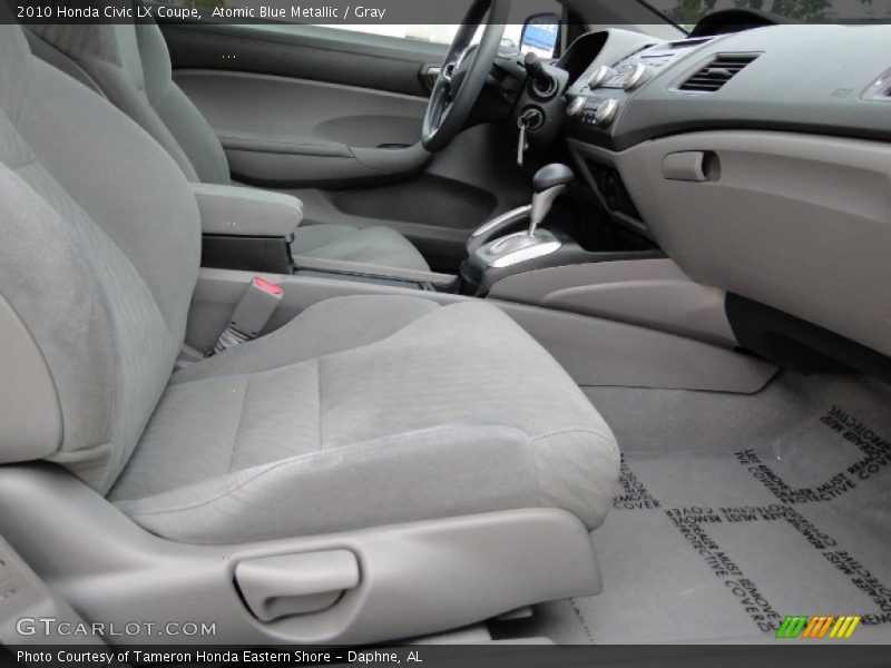 Atomic Blue Metallic / Gray 2010 Honda Civic LX Coupe