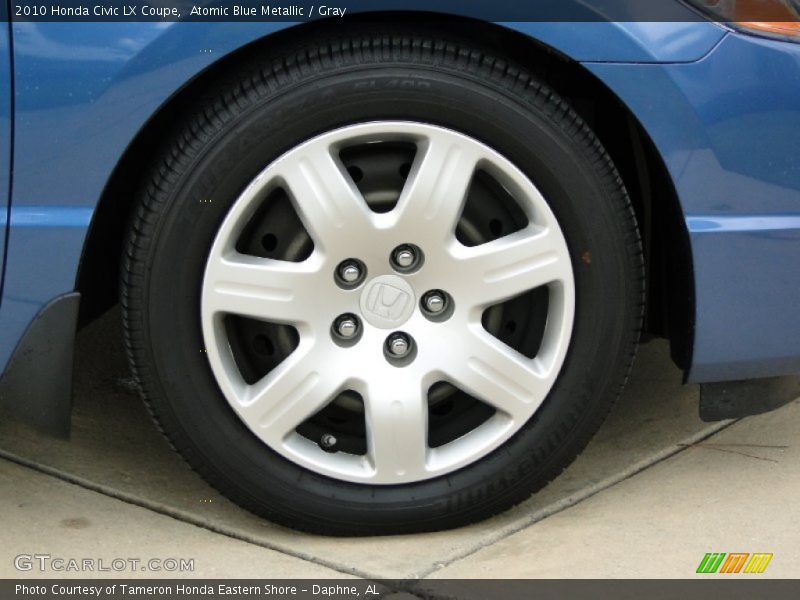 Atomic Blue Metallic / Gray 2010 Honda Civic LX Coupe