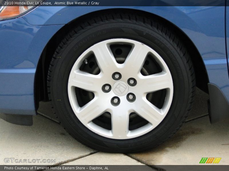 Atomic Blue Metallic / Gray 2010 Honda Civic LX Coupe