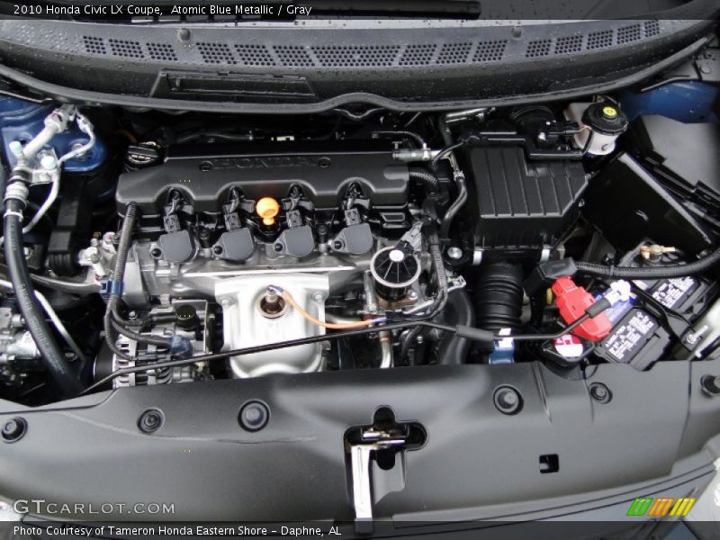 Atomic Blue Metallic / Gray 2010 Honda Civic LX Coupe
