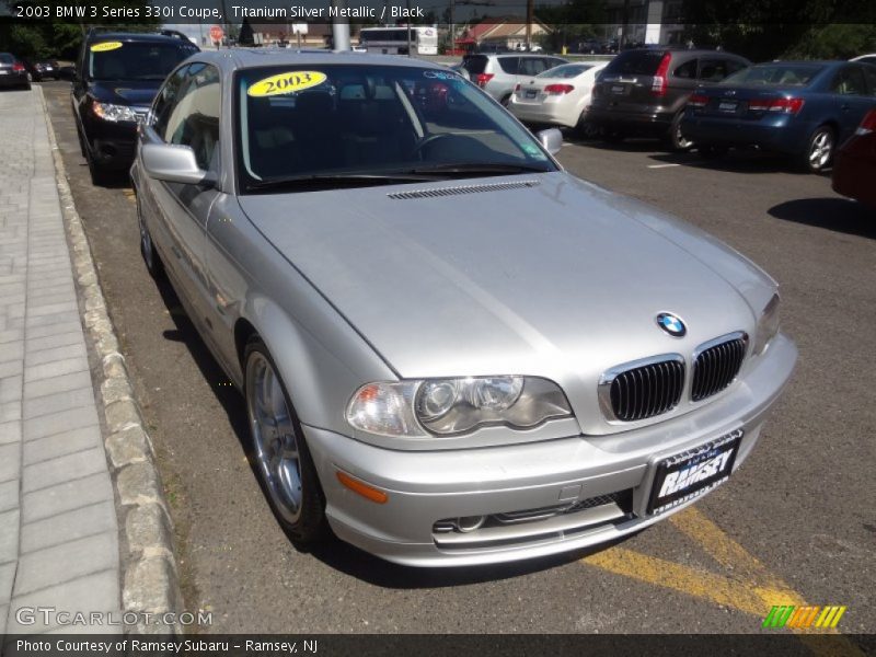 Titanium Silver Metallic / Black 2003 BMW 3 Series 330i Coupe