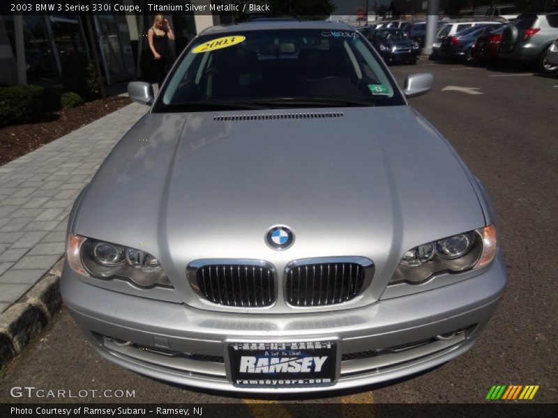 Titanium Silver Metallic / Black 2003 BMW 3 Series 330i Coupe