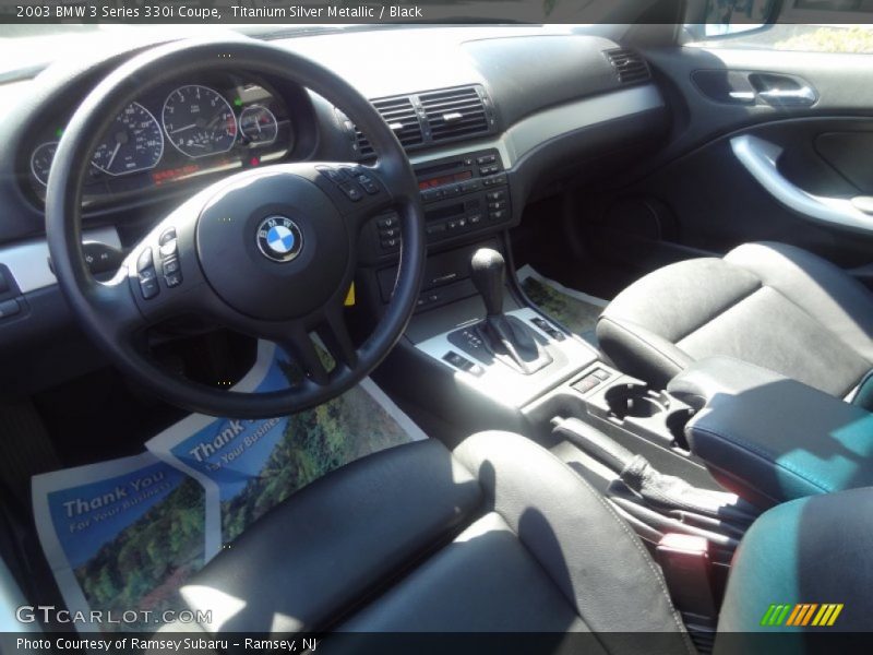 Titanium Silver Metallic / Black 2003 BMW 3 Series 330i Coupe