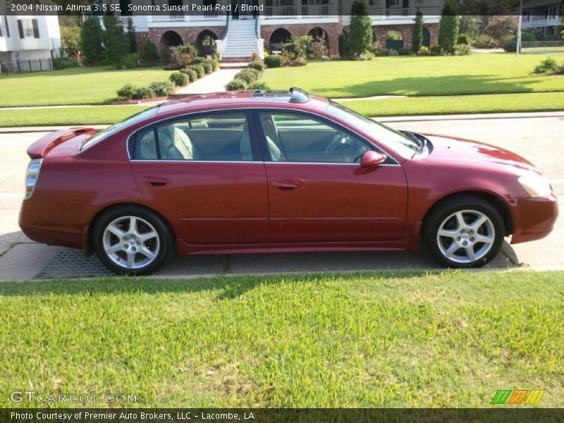 Sonoma Sunset Pearl Red / Blond 2004 Nissan Altima 3.5 SE