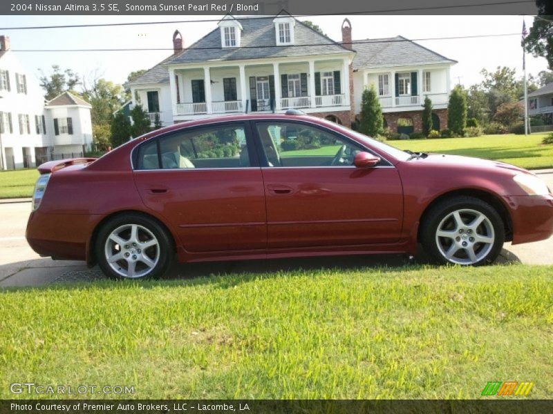 Sonoma Sunset Pearl Red / Blond 2004 Nissan Altima 3.5 SE
