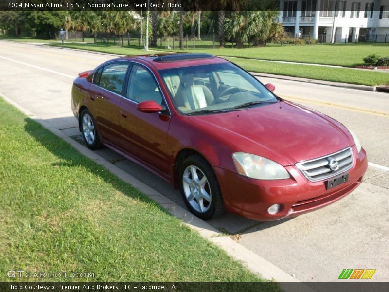 Sonoma Sunset Pearl Red / Blond 2004 Nissan Altima 3.5 SE