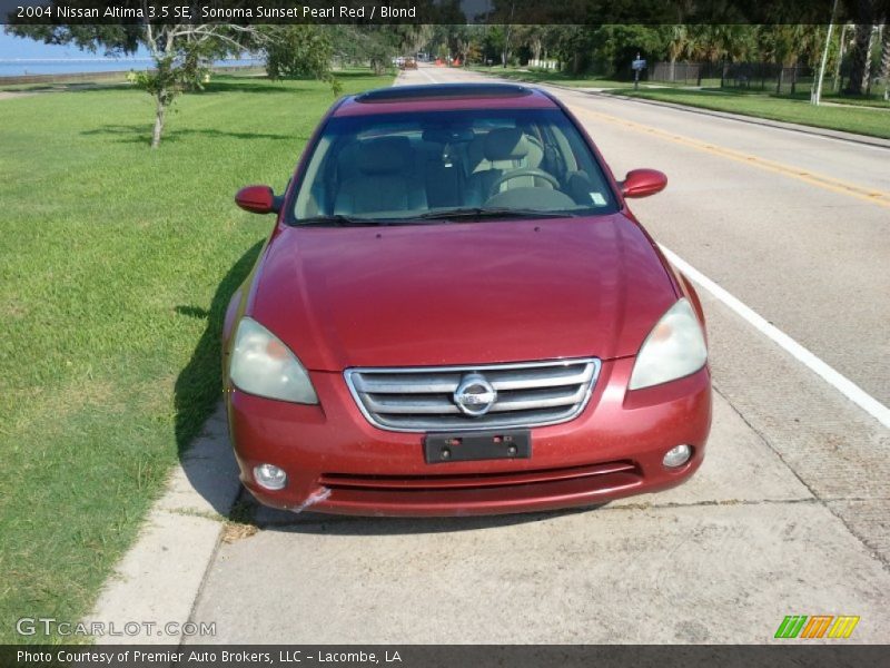 Sonoma Sunset Pearl Red / Blond 2004 Nissan Altima 3.5 SE