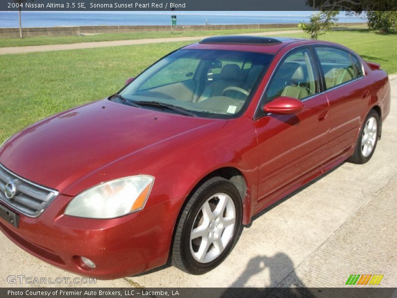 Sonoma Sunset Pearl Red / Blond 2004 Nissan Altima 3.5 SE