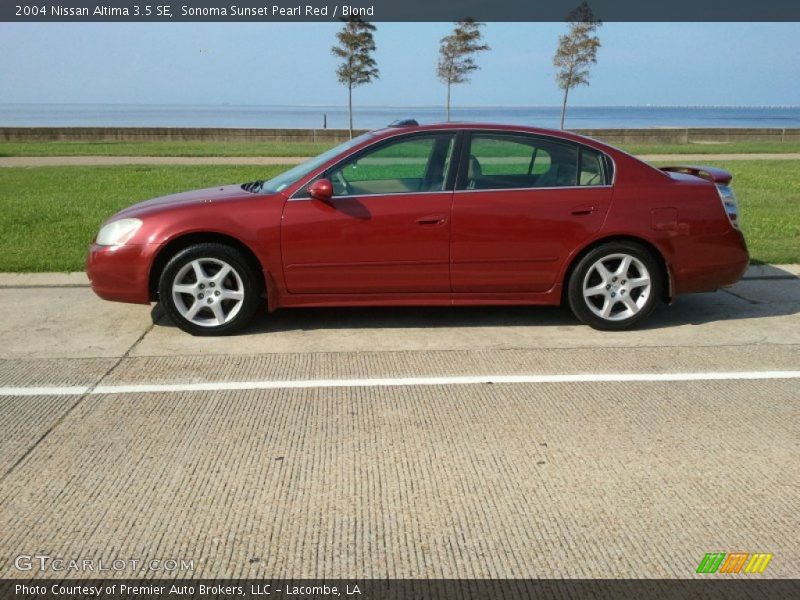 Sonoma Sunset Pearl Red / Blond 2004 Nissan Altima 3.5 SE