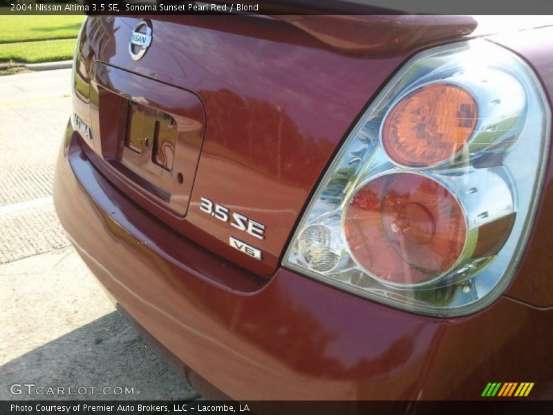 Sonoma Sunset Pearl Red / Blond 2004 Nissan Altima 3.5 SE