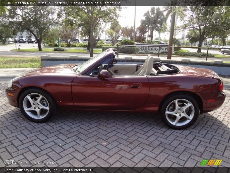 Garnet Red Mica / Parchment 2003 Mazda MX-5 Miata LS Roadster