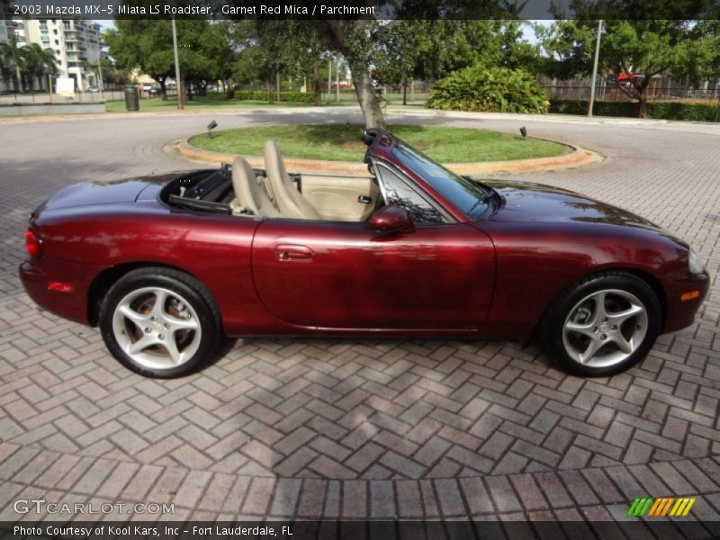 Garnet Red Mica / Parchment 2003 Mazda MX-5 Miata LS Roadster