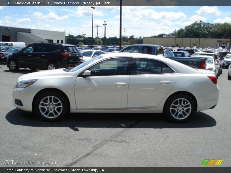 White Diamond Tricoat / Jet Black 2013 Chevrolet Malibu ECO