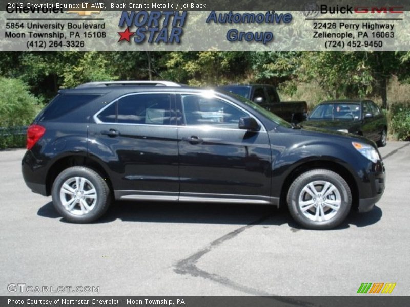 Black Granite Metallic / Jet Black 2013 Chevrolet Equinox LT AWD