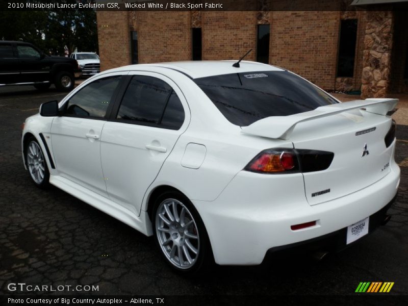 Wicked White / Black Sport Fabric 2010 Mitsubishi Lancer Evolution GSR