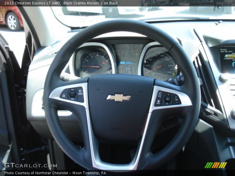 Black Granite Metallic / Jet Black 2013 Chevrolet Equinox LT AWD