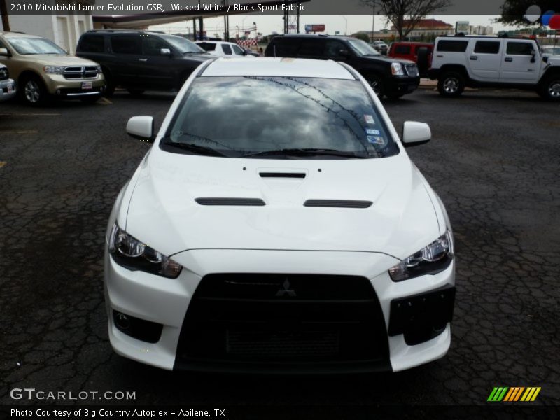 Wicked White / Black Sport Fabric 2010 Mitsubishi Lancer Evolution GSR