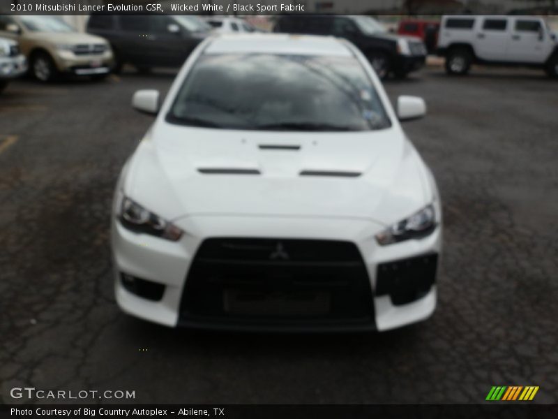 Wicked White / Black Sport Fabric 2010 Mitsubishi Lancer Evolution GSR