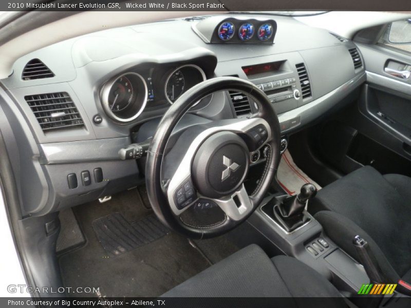  2010 Lancer Evolution GSR Black Sport Fabric Interior