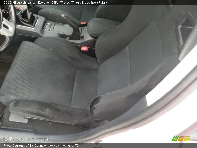 Wicked White / Black Sport Fabric 2010 Mitsubishi Lancer Evolution GSR