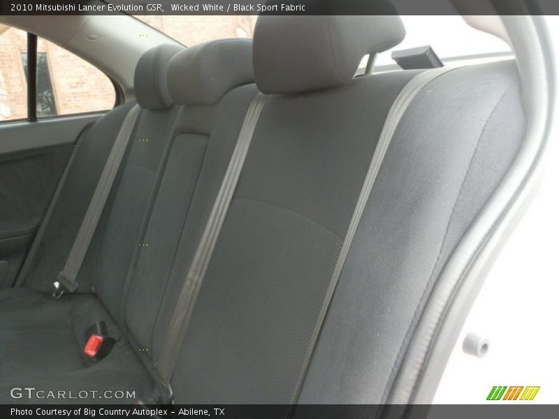 Wicked White / Black Sport Fabric 2010 Mitsubishi Lancer Evolution GSR