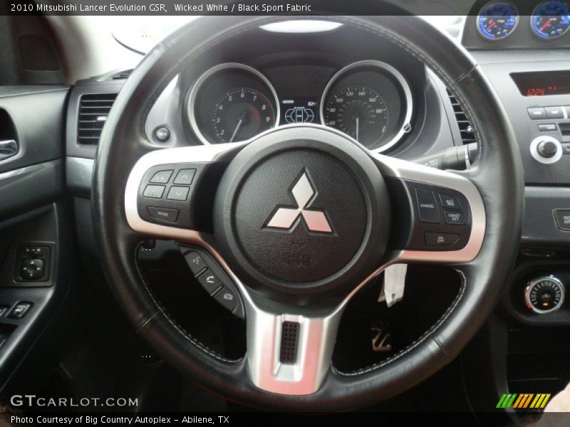 Wicked White / Black Sport Fabric 2010 Mitsubishi Lancer Evolution GSR