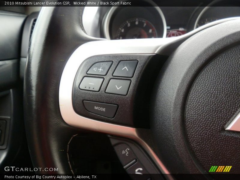 Wicked White / Black Sport Fabric 2010 Mitsubishi Lancer Evolution GSR