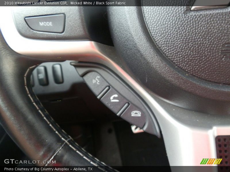 Wicked White / Black Sport Fabric 2010 Mitsubishi Lancer Evolution GSR
