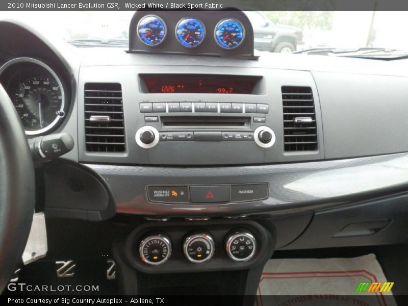 Wicked White / Black Sport Fabric 2010 Mitsubishi Lancer Evolution GSR