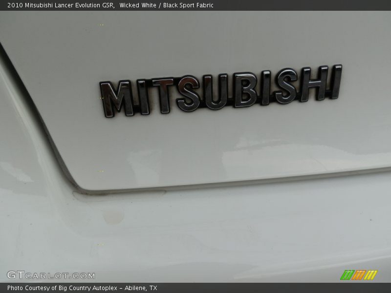 Wicked White / Black Sport Fabric 2010 Mitsubishi Lancer Evolution GSR