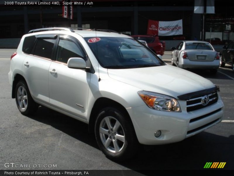 Super White / Ash 2008 Toyota RAV4 Limited 4WD
