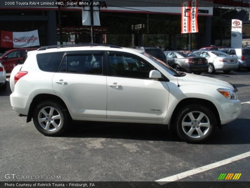 Super White / Ash 2008 Toyota RAV4 Limited 4WD