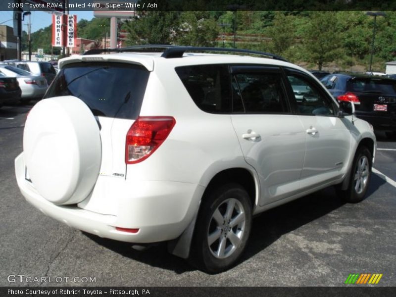 Super White / Ash 2008 Toyota RAV4 Limited 4WD