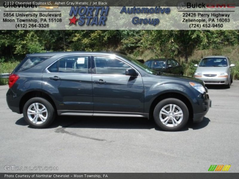 Ashen Gray Metallic / Jet Black 2012 Chevrolet Equinox LS