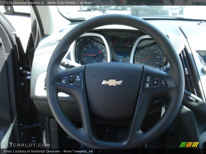 Ashen Gray Metallic / Jet Black 2012 Chevrolet Equinox LS