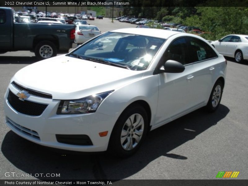 Summit White / Jet Black/Medium Titanium 2012 Chevrolet Cruze LS