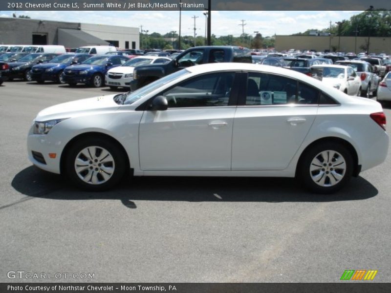 Summit White / Jet Black/Medium Titanium 2012 Chevrolet Cruze LS